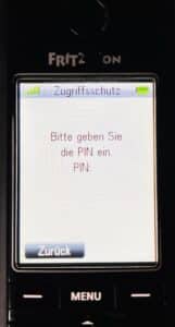 PIN Zugriffsschutz am Fritz!Fon aktiv